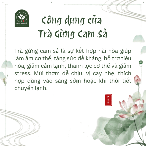 trà gừng cam xả